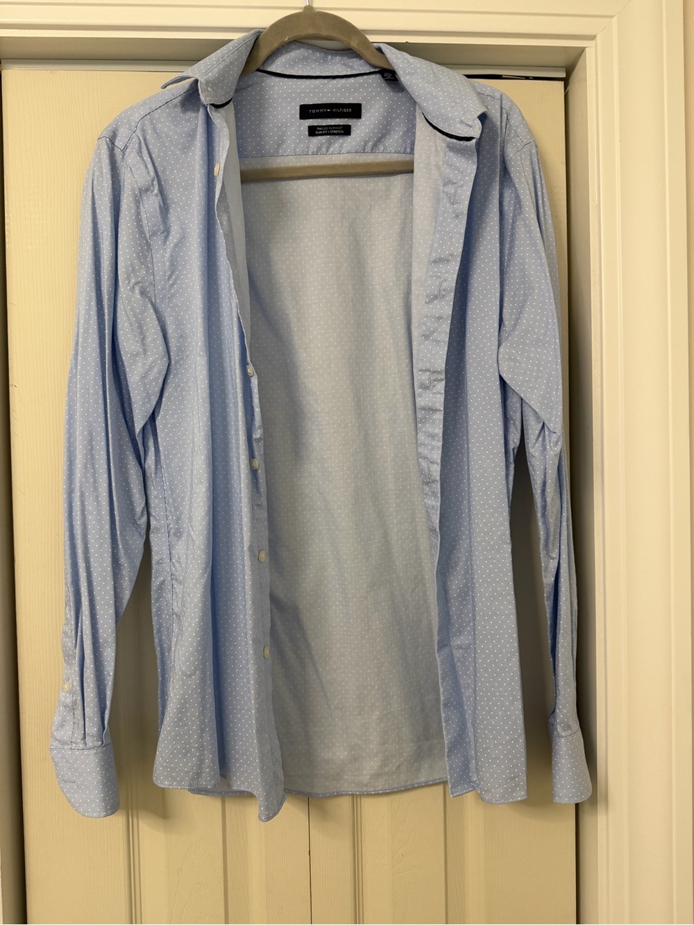 Tommy Hilfiger Light Blue Microdot Shirt Jacket